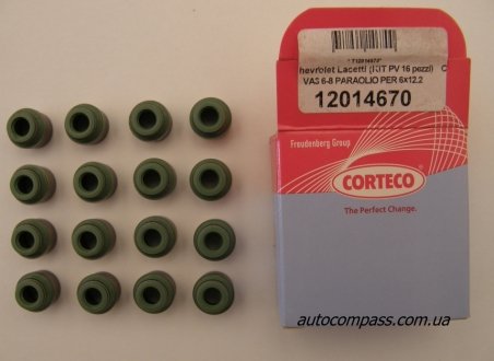 Сальник клапана Лачетти 1.8 (комплект 16шт) Corteco 12014670 (фото 1)