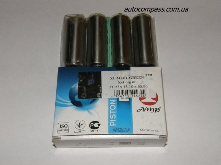 Поршневые пальцы ВАЗ 2108-099 зеленые (61мм) AMP AMP61-08.G (фото 1)