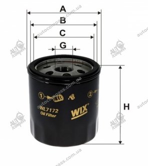 Фільтр оливний WIX FILTERS WL7172 (фото 1)