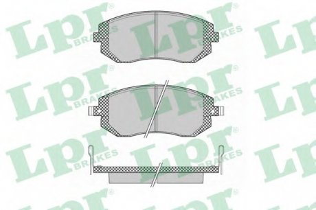 Колодка гальм. диск. SUBARU FORESTER (SF, SG), IMPREZA (GD, GG) передн. (вир-во) LPR 05P1363 (фото 1)