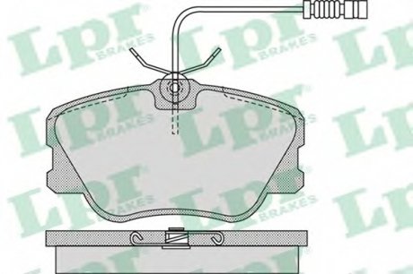 - Гальмівні колодки до дисків (F, S, з датчиком) MB W124 2 pads without WI + 2 pads with WI 185mm (109,9x60 th=19,4) WVA: 20941 LPR 05P986 (фото 1)