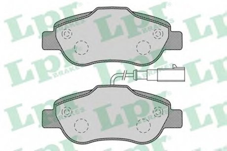 Комплект тормозных колодок, дисковый тормоз LPR 05P1263 (фото 1)