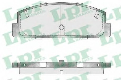 Комплект гальмівних колодок з 4 шт. дисків LPR 05P876 (фото 1)