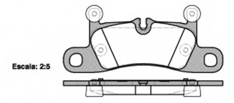 Гальмівні колодки дискові зад. VW Touareg 10-/Porsche Cayenne 10- REMSA 1379.10 (фото 1)