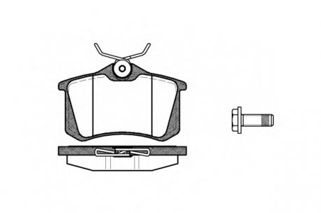 Гальмівні колодки дискові зад. Citroen/Peugeot/Renault/VAG (17mm) REMSA 0263.05 (фото 1)