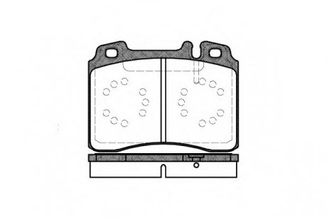 Колодка гальм. диск. MB W201/E-CLASS W124/E-CLASS W210/SL R129 01.1991 - передн. (вир-во) REMSA 0379.00 (фото 1)