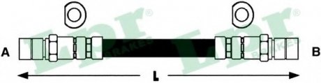 Шланг тормозной задний LPR 6T46118 (фото 1)