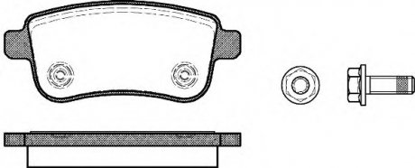 Гальмівні колодки дискові зад. Renault Scenic III/Megane III 2.0DCi 08- REMSA 1387.00 (фото 1)