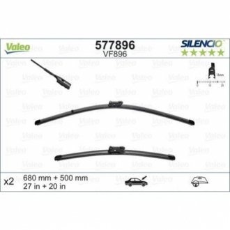 Щетка стеклоочистителя Silencio X-Trm OE (картон. упаковка) x 2шт. Valeo 577896 (фото 1)