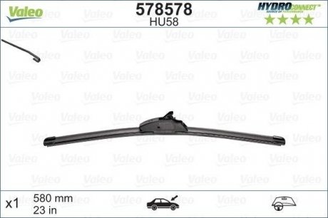 Щетка стеклоочистителя HU58 HydroConnect Upgrade LHD 58cm x 1шт. Valeo 578578 (фото 1)