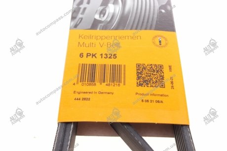 Пас привідний з довжиною кола понад 60см, але не більш як 180см Contitech 6PK1325