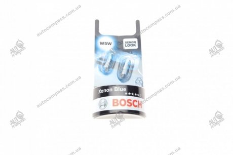 Автолампа (12V 5W W5W Xenon Blue блистер 2 шт) Bosch 1 987 301 033 (фото 1)