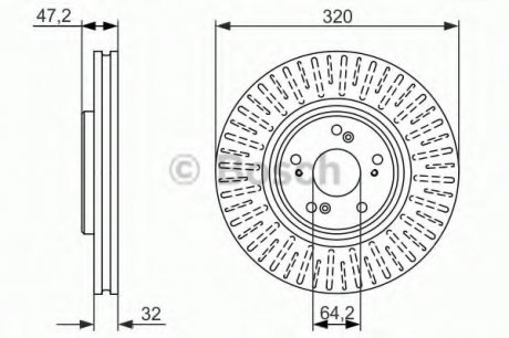 Тормозной диск Bosch 0 986 479 741 (фото 1)