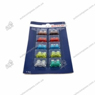 Набор предохранителей евро (5а75а10а15а20а25а30а)10шт Bosch 1987529037