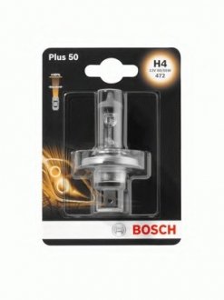 Лампа фарна А 12-60+55 ВАЗ H4 plus 60 ближн., дальн. світло (вир-во) Bosch 1 987 301 040 (фото 1)