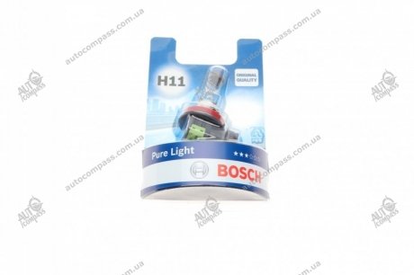 Автолампа (12V 55W H11 PURE LIGHT блистер) Bosch 1 987 301 339 (фото 1)