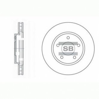 Тормозной диск передний Sangsin SD4315 (фото 1)