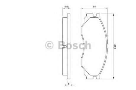 Комплект гальмівних колодок з 4 шт. дисків Bosch 0986424572 (фото 1)