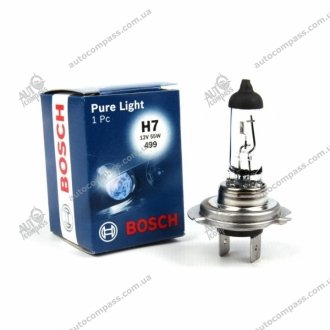 Лампа розжарювання 12V 55W H7 PX26d PURE LIGHT (вир-во) Bosch 1 987 302 071