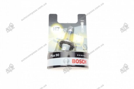Лампа розжарювання 12 V 55 W H7 PLUS 90 блістер (вир-во) Bosch 1 987 301 078 (фото 1)