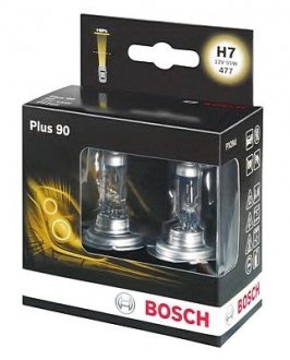 Лампа Н7 PLUS 90 (карт. уп. 2 шт.) Bosch 1 987 301 075 (фото 1)