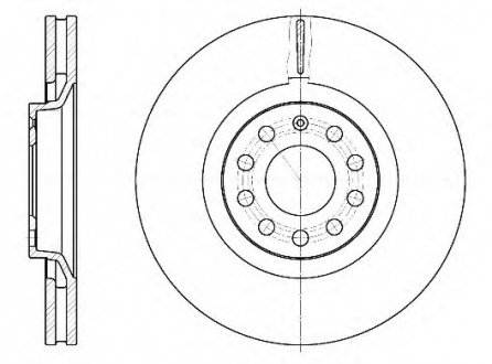 Диск гальмівний AUDI A4 1.8-3.2 04-, A6 1.8-4.2 97-05 передн. (вир-во) REMSA 6730.10 (фото 1)