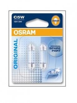 Лампа розжарювання C5W 12V 5W SV8,5-8 2шт OSRAM 6418-02B (фото 1)