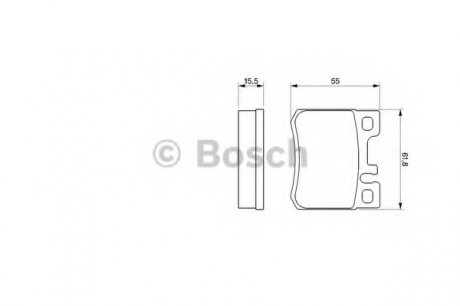 Тормозные колодки дисковые задние DB W124, 202 2,0, 2,2, 2,8 Bosch 0986424358 (фото 1)