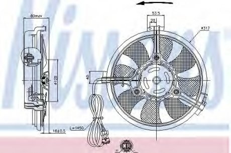 Вентилятор радиатора AUDI; FORD; SEAT; VW NISSENS 85519 (фото 1)