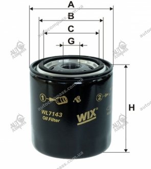 Фільтр оливи WIX FILTERS WL7143 (фото 1)