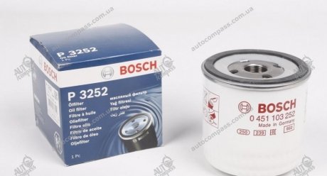 Фильтр масляный H=95mm FORD Focus, Transit 2,5D, TD 94- Bosch 0451103252 (фото 1)