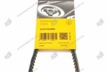 Ремень генератора 10x800 passat b2 2.0/2.2/lt i/audi 100 2.0td Contitech AVX10X800