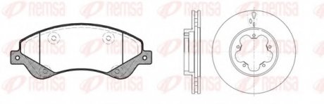 Комплект: 2 диска+ 4 колодки гальмівних REMSA 81251.00 (фото 1)