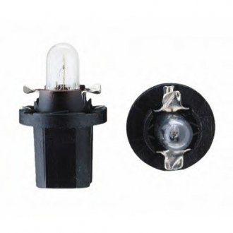 Лампа розжарювання BAX8,5d/2Black12V 1.2W BAX8,5d/2 black (вир-во) PHILIPS 12598CP (фото 1)