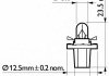 Лампа розжарювання BAX8,5d/2Black12V 1.2W BAX8,5d/2 black (вир-во) PHILIPS 12598CP (фото 2)