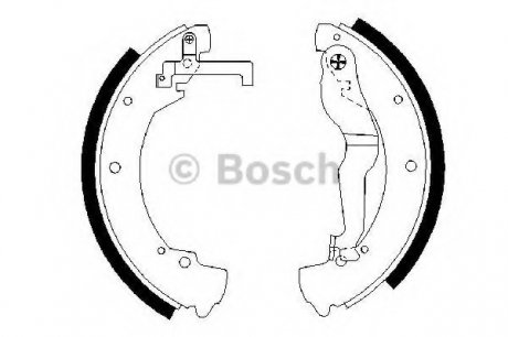 Гальмівні колодки барабанні Bosch 0 986 487 312 (фото 1)