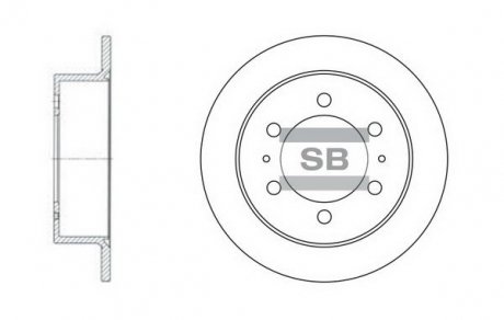 Шт. тормозной диск Sangsin SD3026 (фото 1)