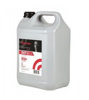 Тормозная жидкость DOT4 Low Viscosity 5L 1ящ.= 4шт. BREMBO L04250 (фото 1)