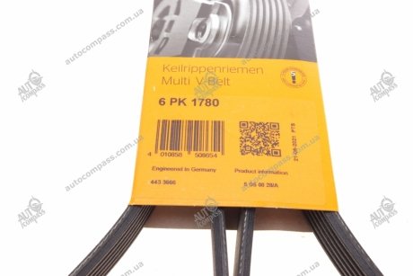 Пас привідний з довжиною кола понад 60см, але не більш як 180см Contitech 6PK1780