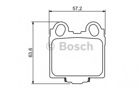 Тормозные колодки дисковые задние LEXUS GS, IS 97- Bosch 0986494231 (фото 1)