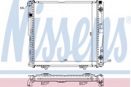 Радіатор MB E W 124(84-)200(+)[OE 124 500 02 03] NISSENS 62751A (фото 1)