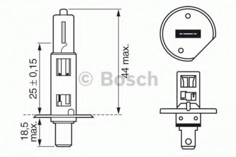 Лампа H1 12V 55W P14,5s Longlife Daytime Plus 10 Bosch 1987302018 (фото 1)