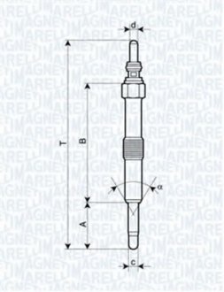 Свічка розжарювання Magneti Marelli 062900067304 (фото 1)