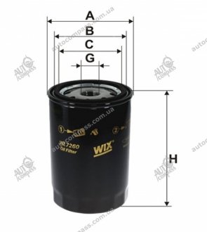 Фільтр масляний двигуна (вир-во -FILTERS) WIX FILTERS WL7260 (фото 1)