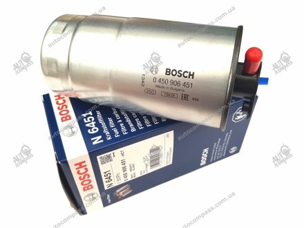 Фільтр паливний БМВ 3 (е46), 5 (е39), х5 (е53) Bosch 0450906451 (фото 1)