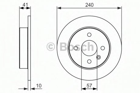 Тормозной диск задний OPEL Astra G, H (240*10) Bosch 0986479918 (фото 1)