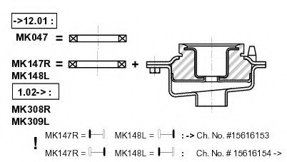 Опора стойки амортизатора MONROE MK047 (фото 1)
