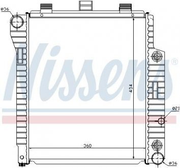 Радиатор mb slk r 170(96-)slk 200(+)[oe 170 500 04 02] NISSENS 62654 (фото 1)