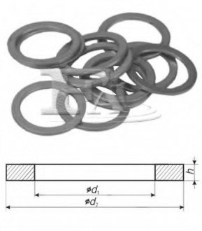 Уплотнительное кольцо/Cu 6,00 x 12,00 x 1,00 FA1 (Fischer Automotive One) 507.870.100 (фото 1)