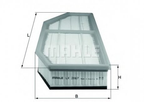 Фільтр повітряний БМВ х3 (е83) Mahle LX 2067 (фото 1)